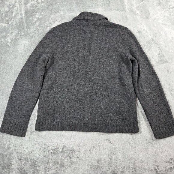 Vtg Eddie Bauer Cardigan Womens M Gray Wool Floral Embroidery Cottage Grannycore - Picture 5 of 7